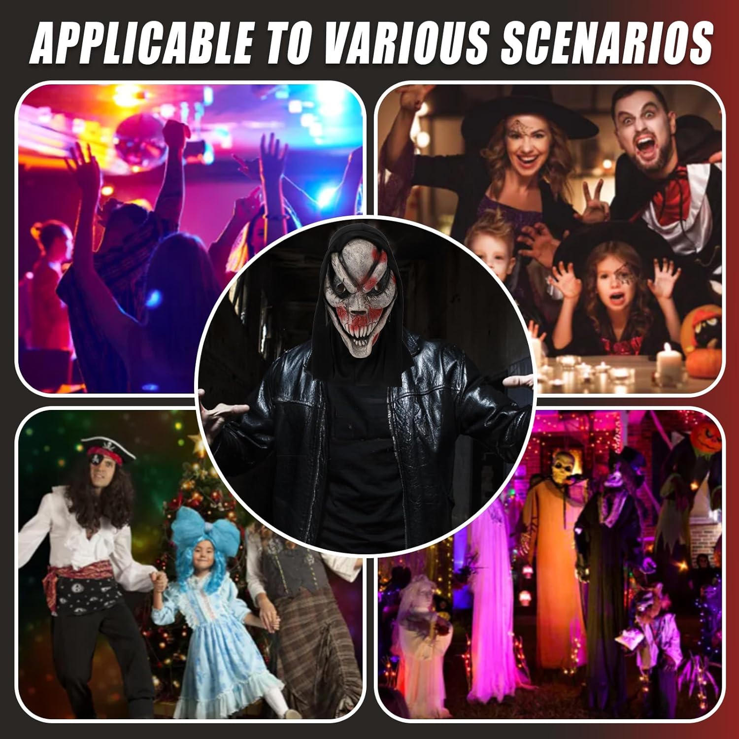 Scream Spooky Halloween Mask - Latex Cosplay Party Accessories