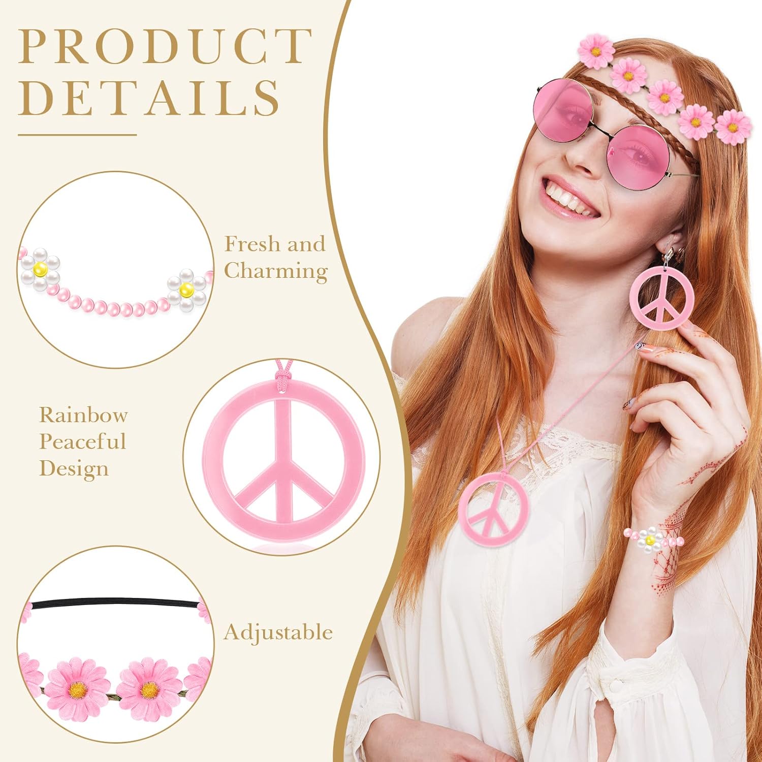 Hippie Accessory Set for 60s 70s