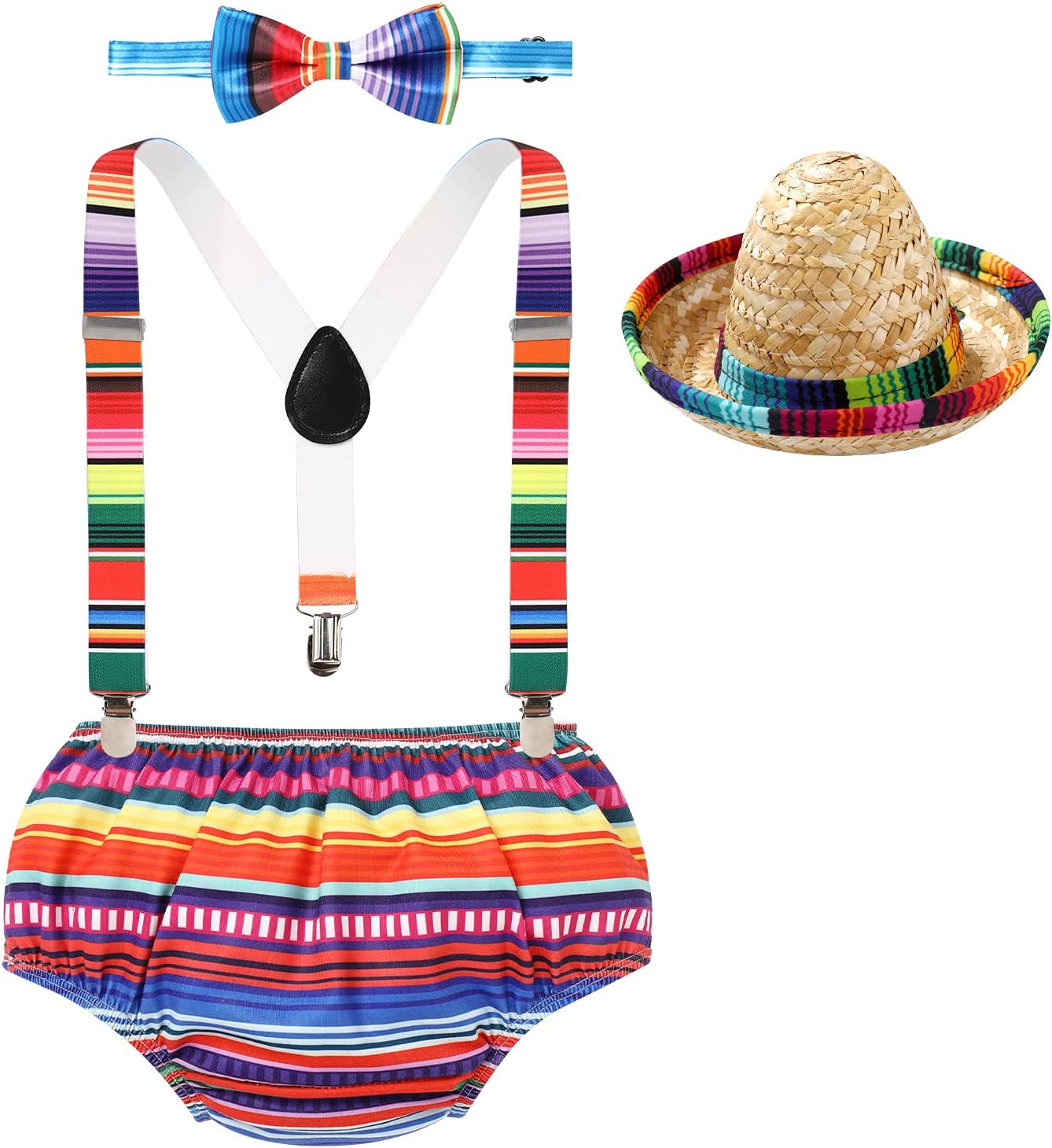 Baby Boys 1st Birthday Mexican Fiesta UNO Outfit