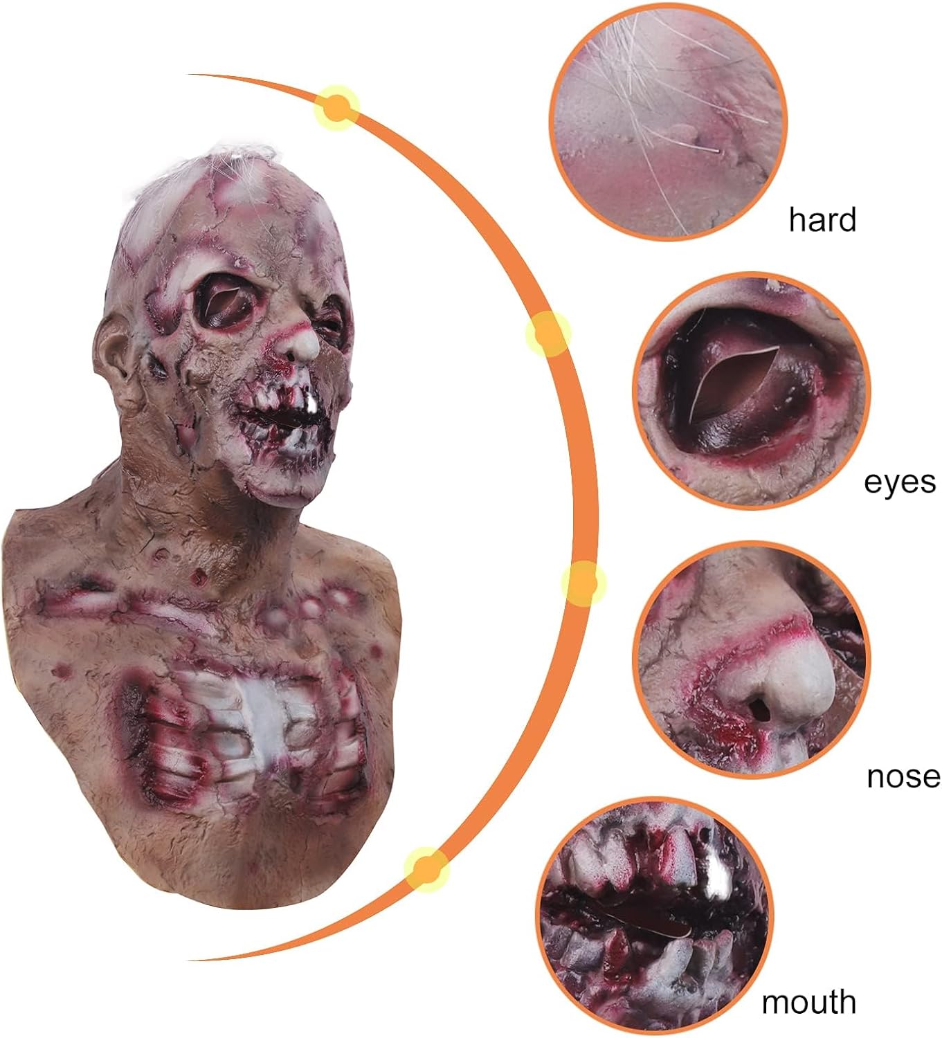 Scary Zombie Mask for Halloween adults