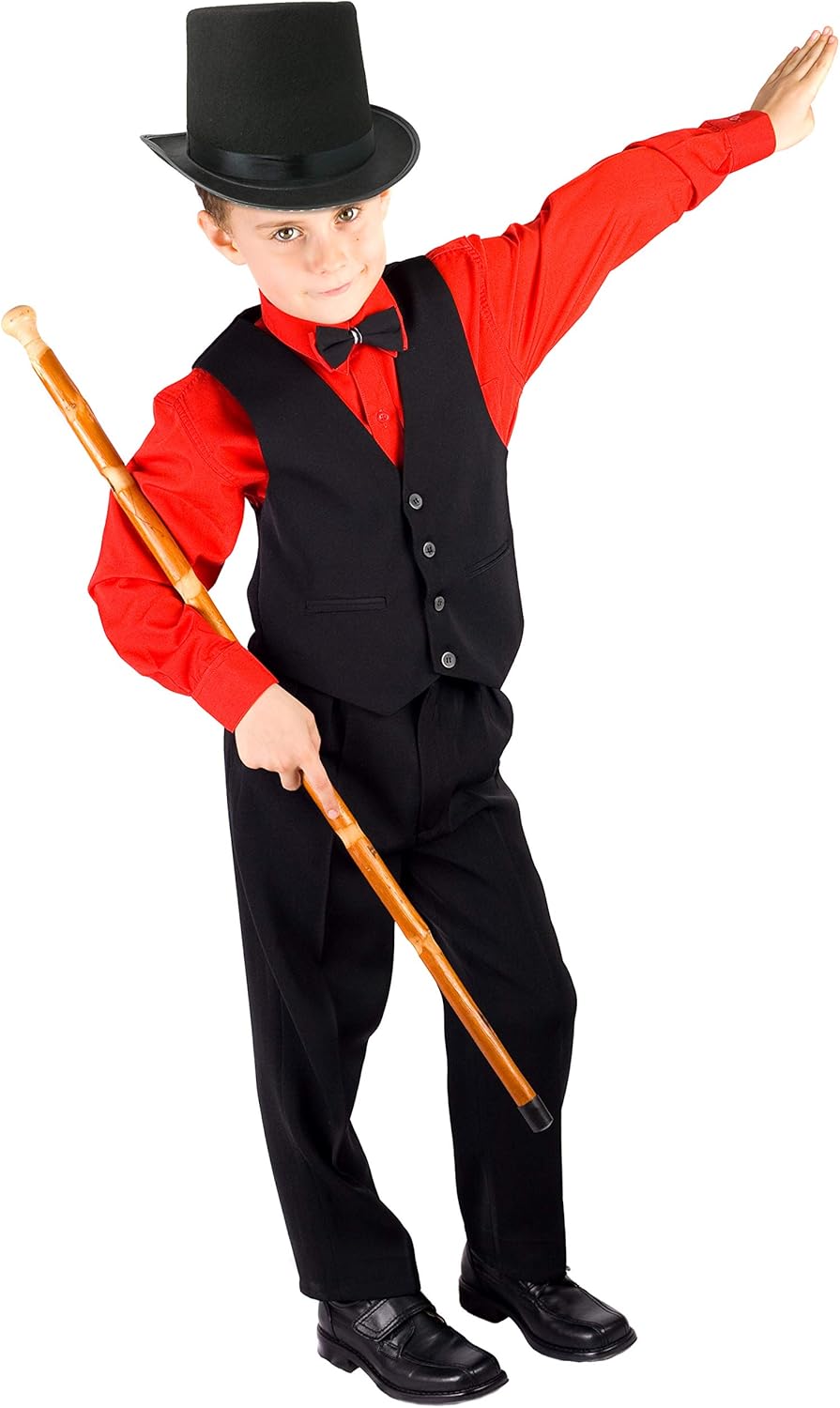 SkeletEE Black Felt Top Hat - Tuxedo Magician Costume