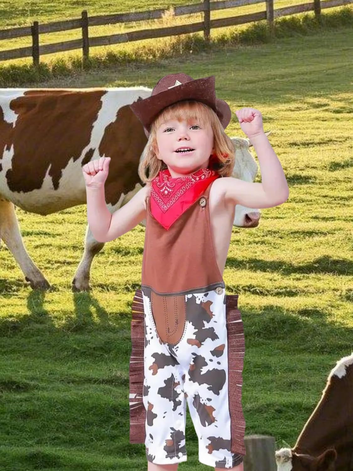 COSLAND 3pc Baby and Toddler Boys Cowboy Outfit - Halloween Kids Themes