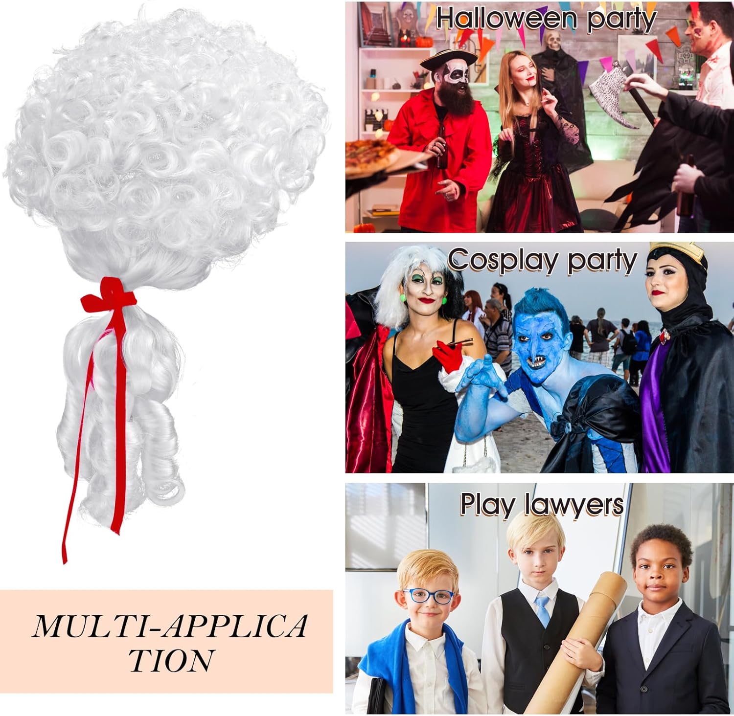 Giegxin Halloween Colonial Judge Costume Set for Kids and Adults