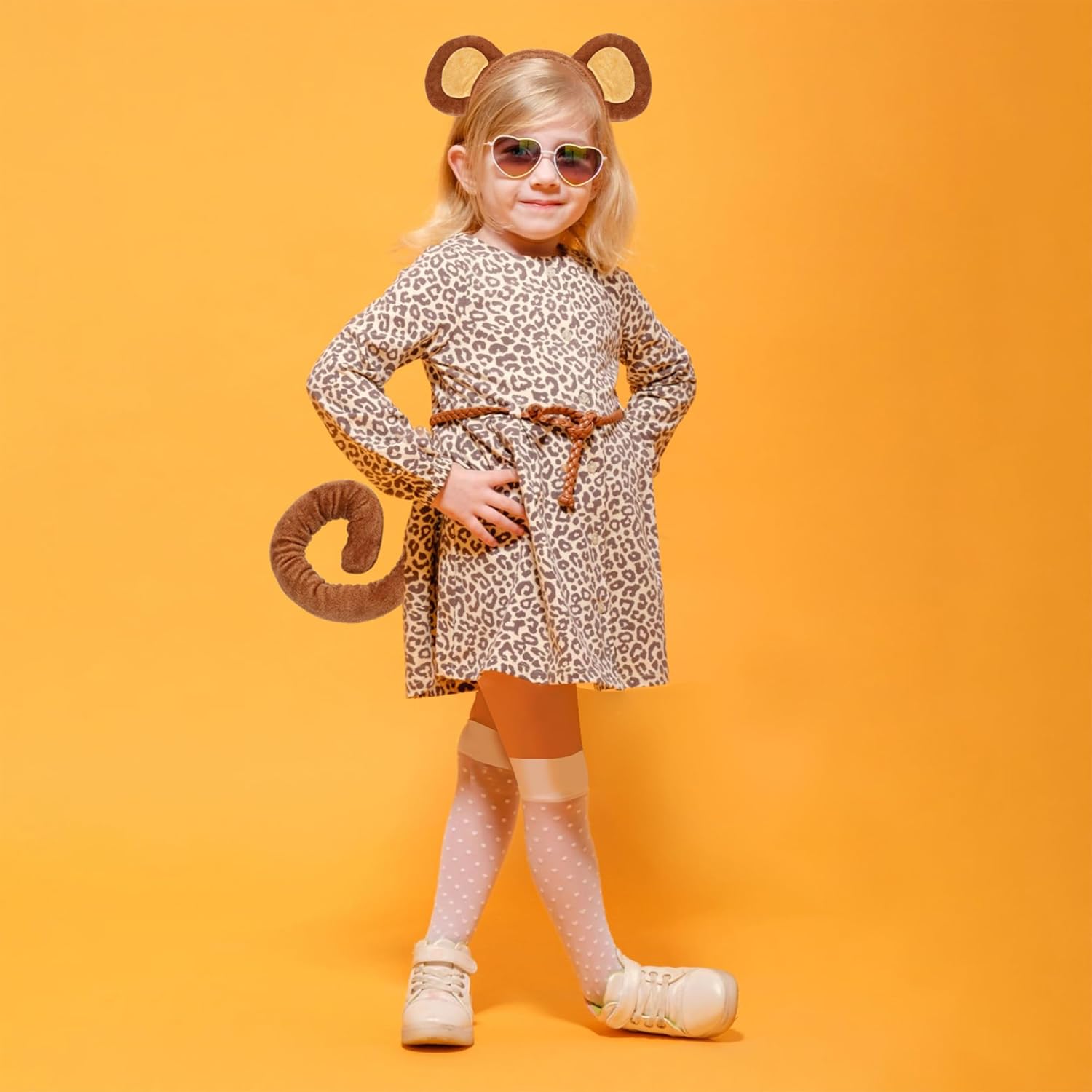 Fun Monkey Ears Tail Costume Set - Perfect for Halloween More