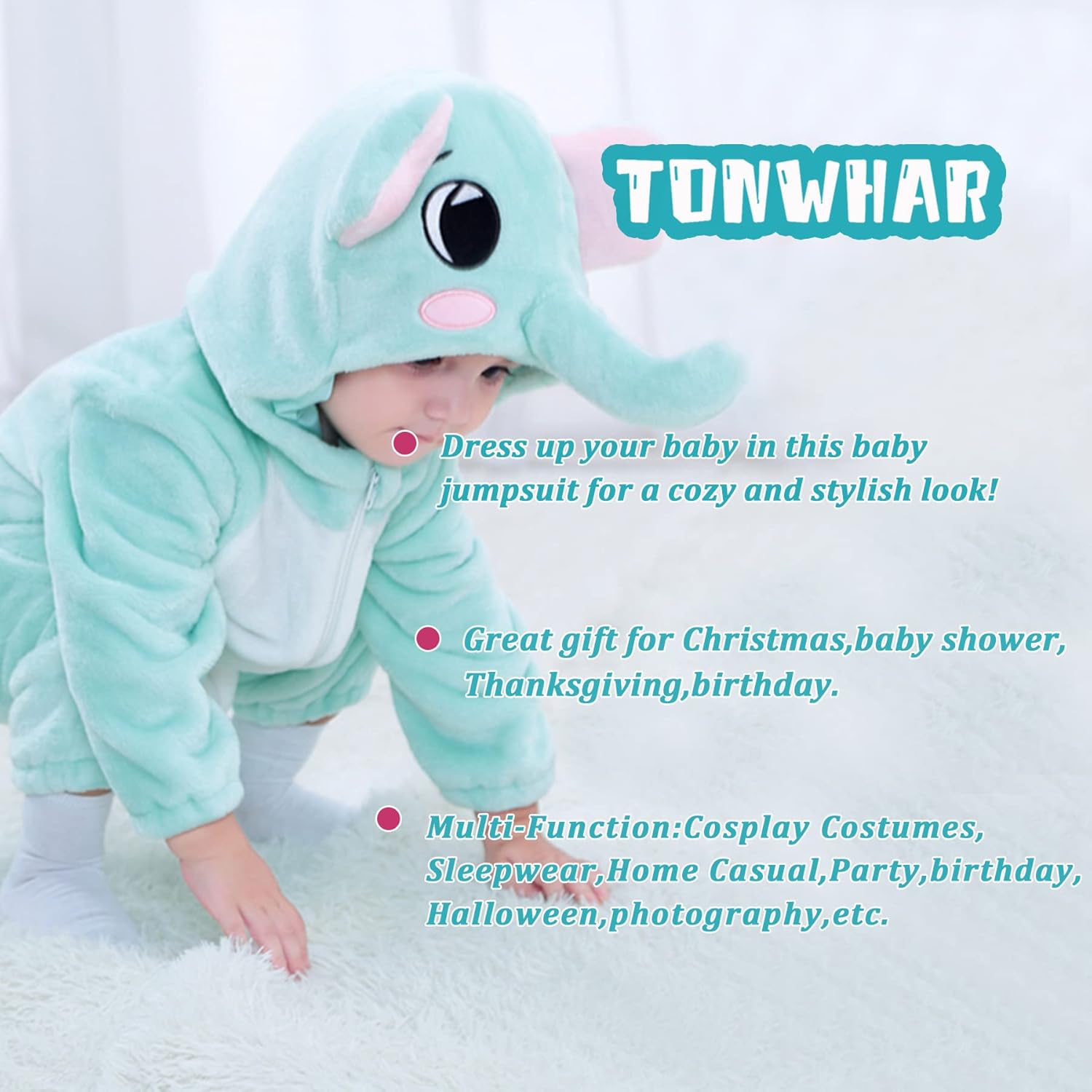 TONWHAR Kids Tiger Dinosaur Costume