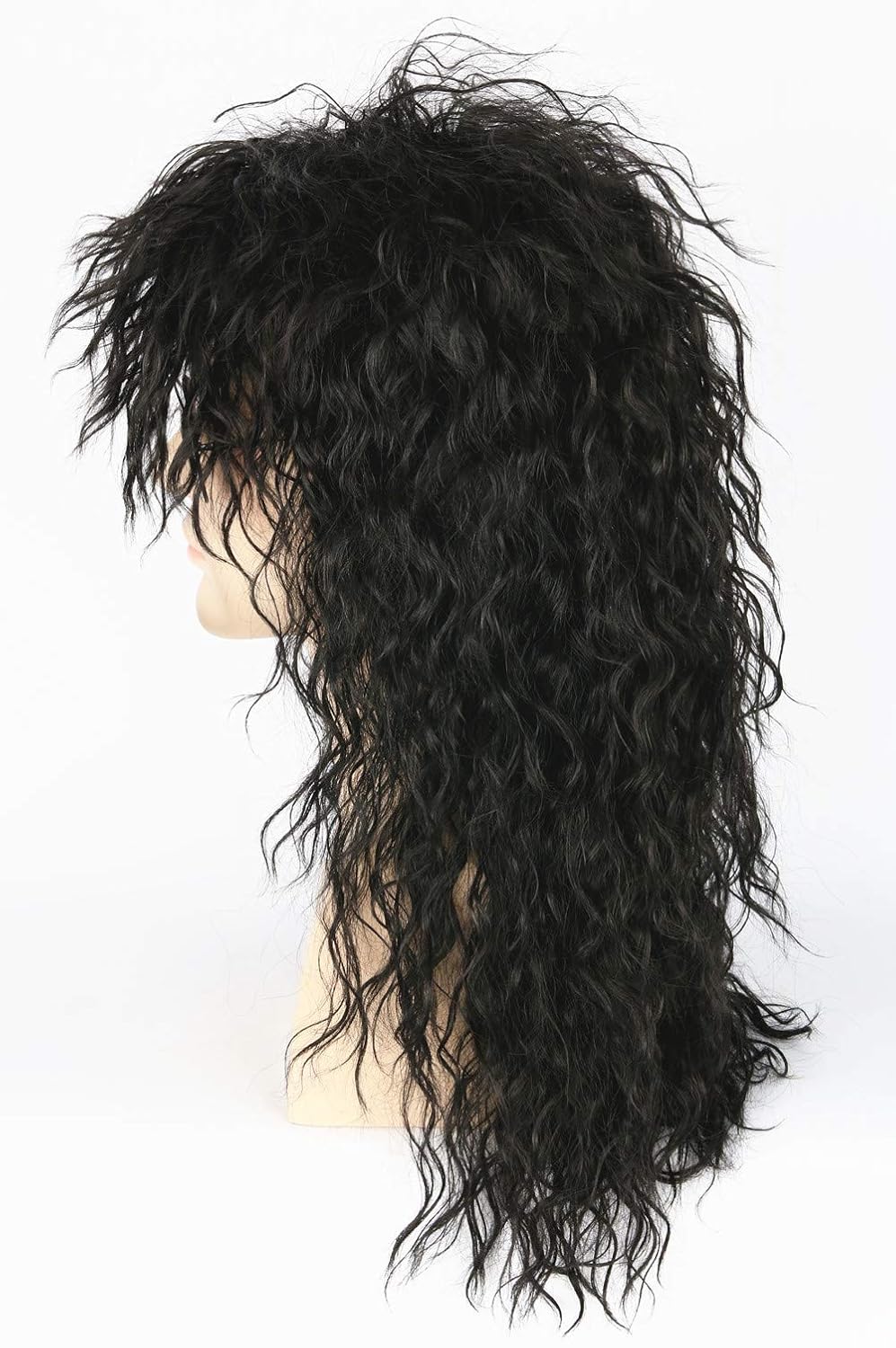 80s Punk Wig Black Mullet for Halloween