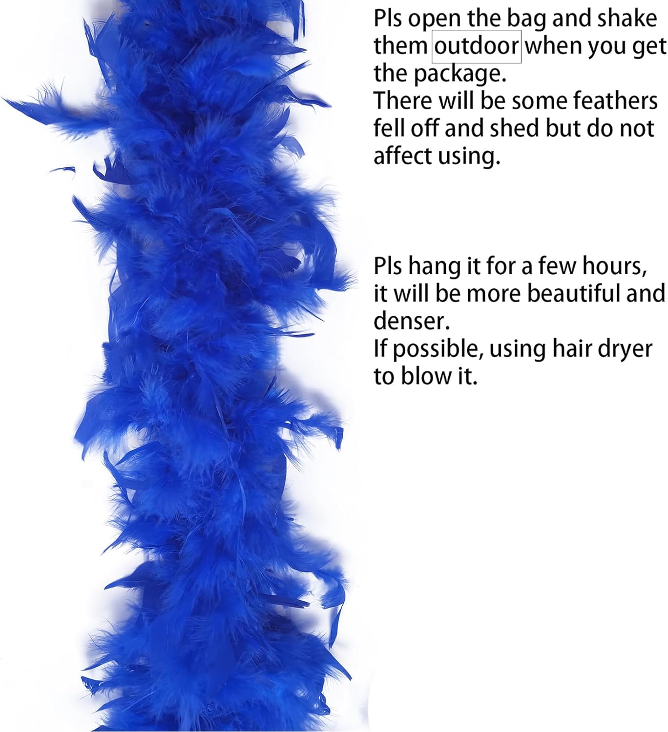 Happy Feather 60g Turkey Chandelle Feather Boa for Women