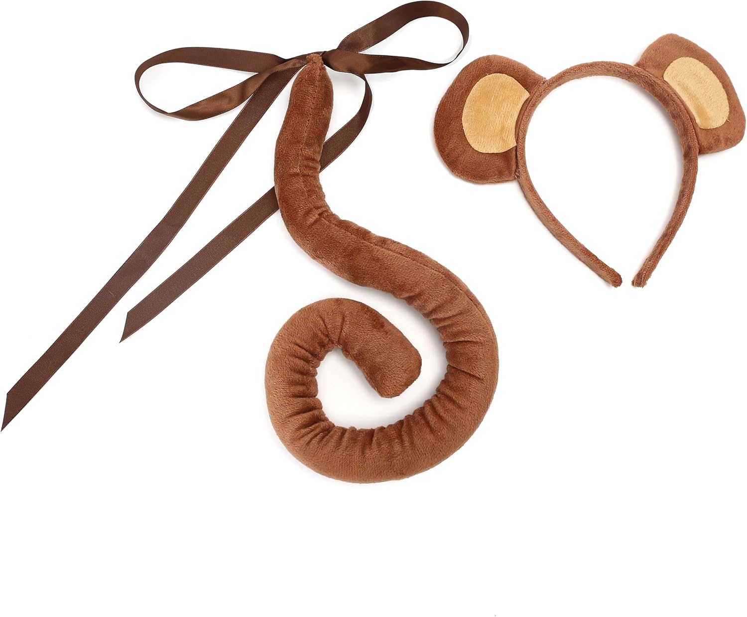 Fun Monkey Ears Tail Costume Set - Perfect for Halloween More