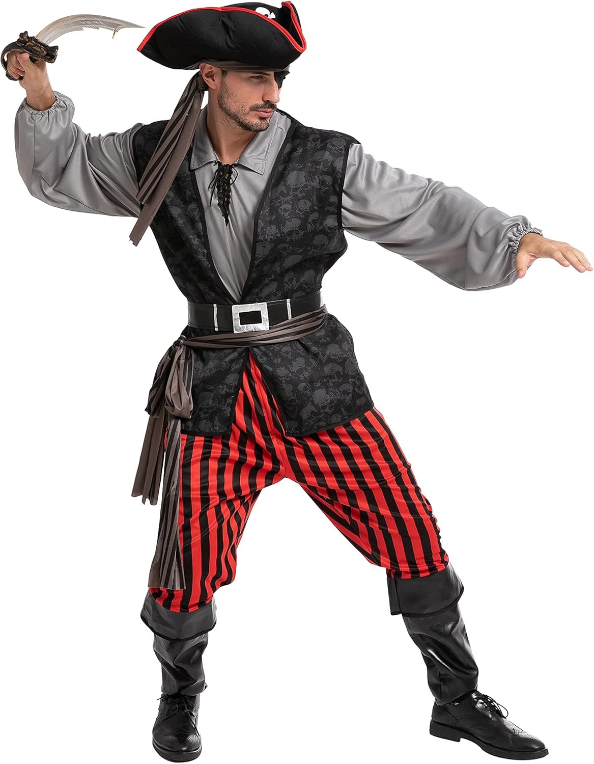 Spooktacular Men Pirate Costume Set Adult Role-played Adventure