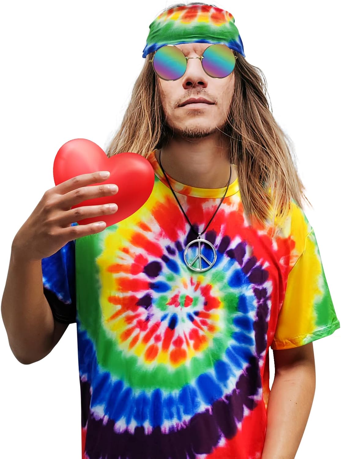 60s and 70s Hippie Costumes Set - Peace Necklace Party Accessories
