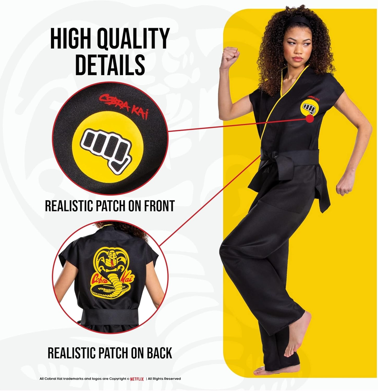 Disguise Cobra Kai Costume Large Extra Large US