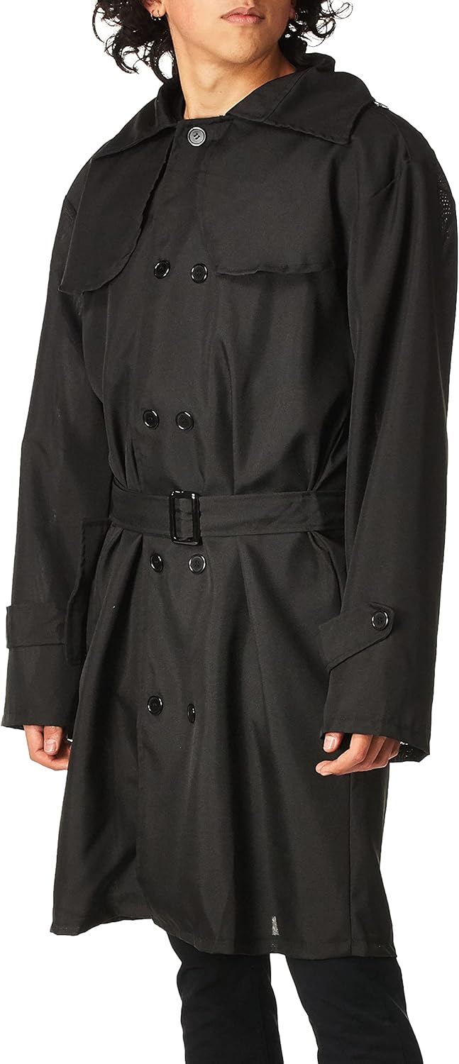 Secret Agent Spy Trench Coat Black