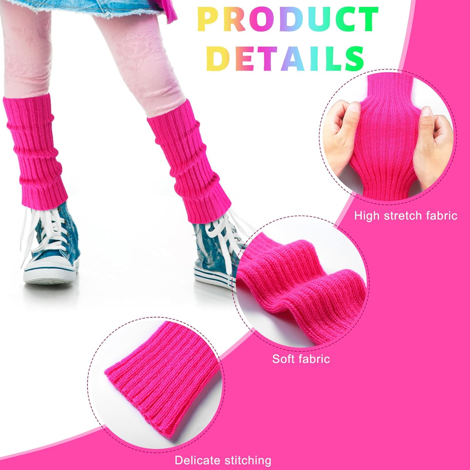 Giegxin Kids 80s Workout Costume Halloween Accessory Set