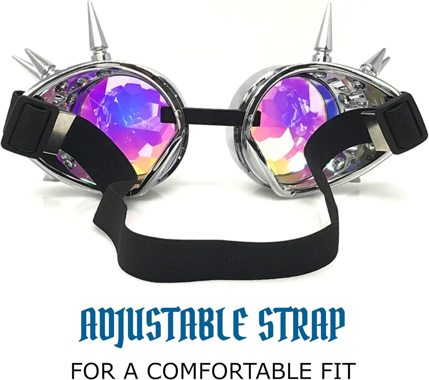 UMBRELLALABORATORY Crystal Rainbow Kaleidoscope Steampunk Goggles