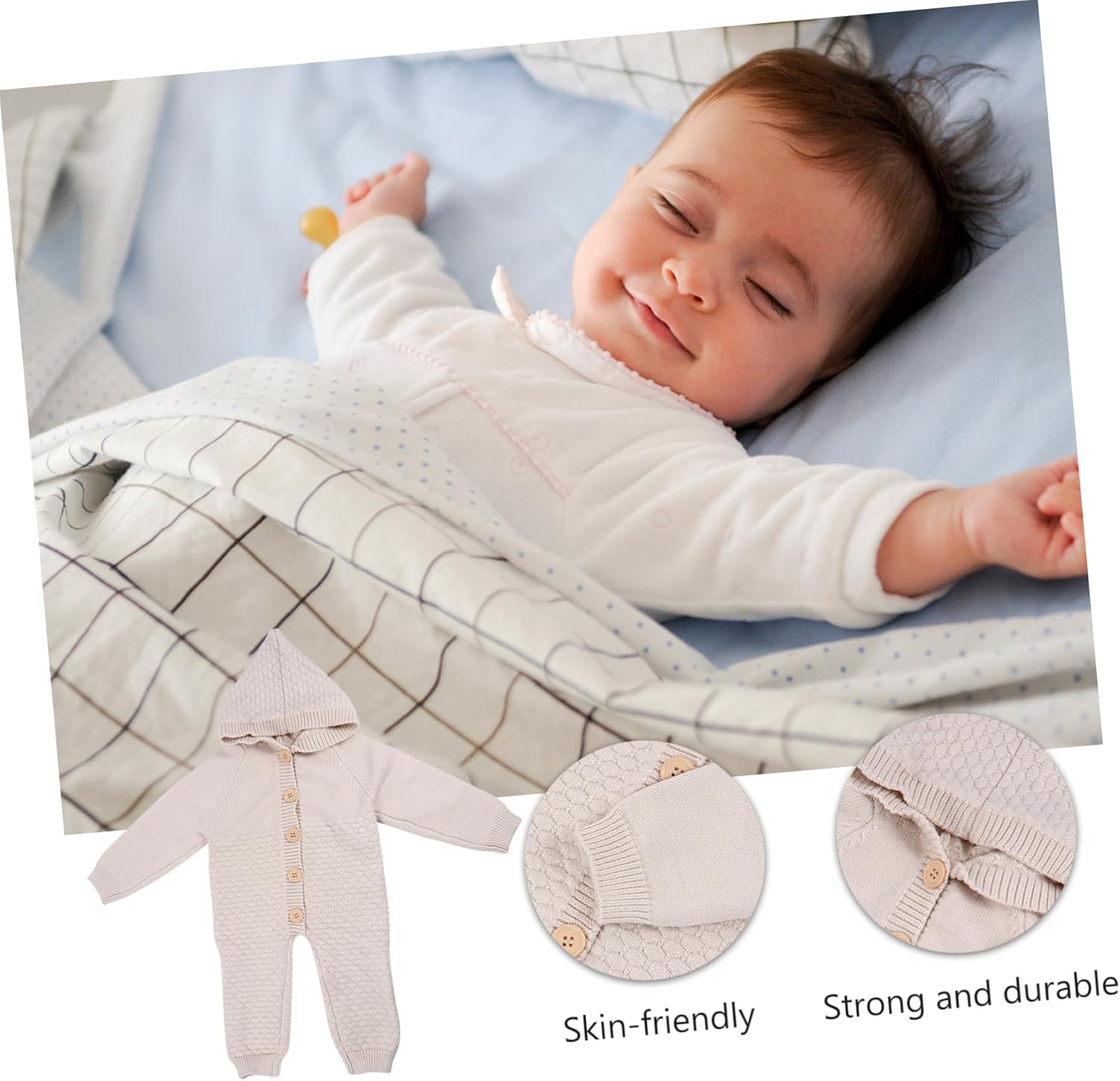 Bamboo Rabbit Wool Knitted Romper for Baby - Lightweight Multi-Purpose