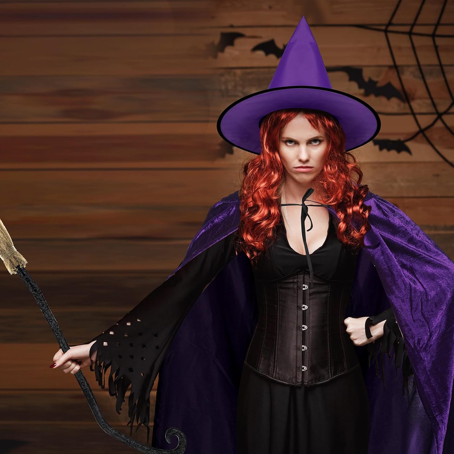 Jiuguva Halloween Adult Costume Set - 3 Pieces witch Look