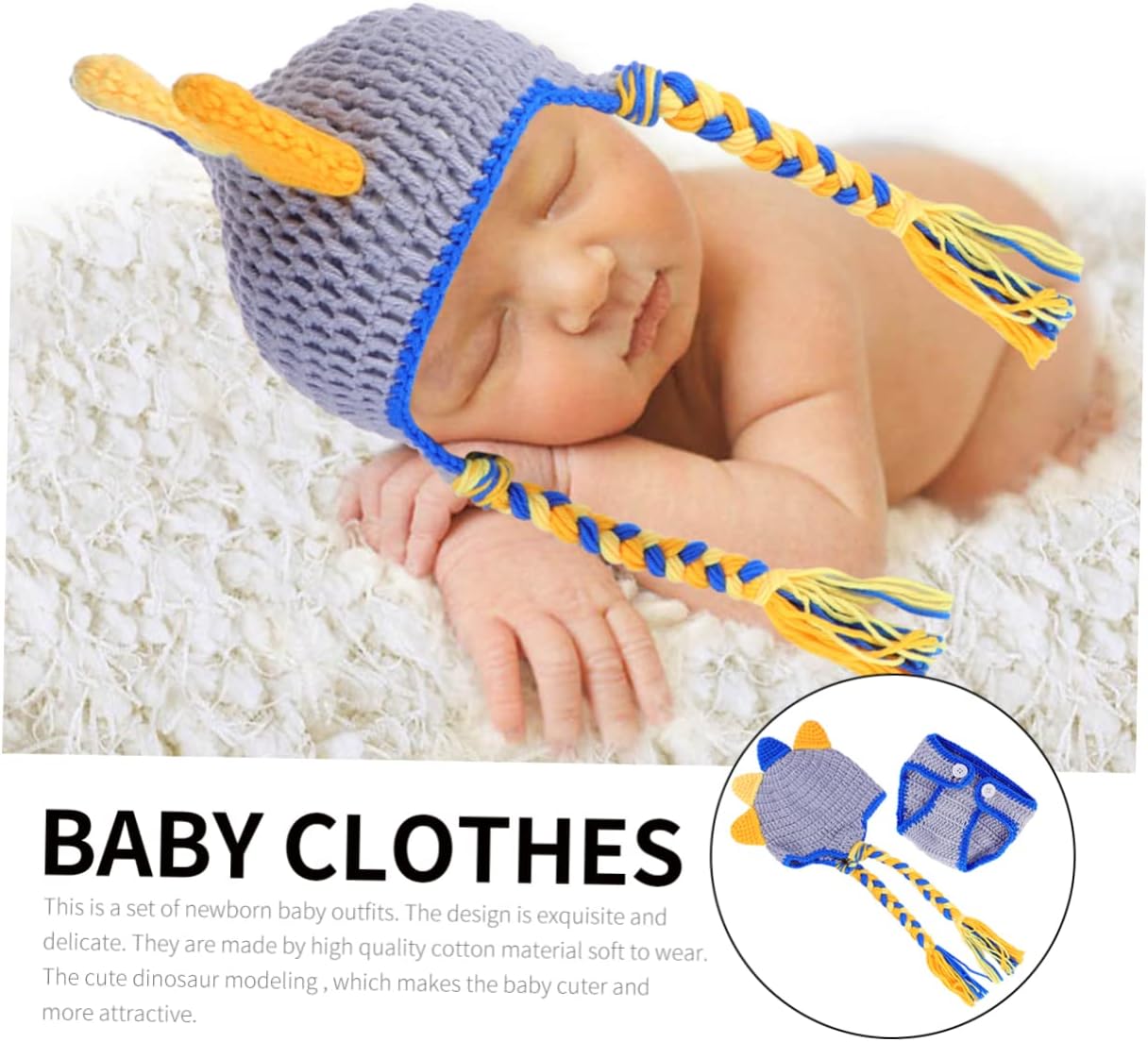infant dinosaur knitted outfit