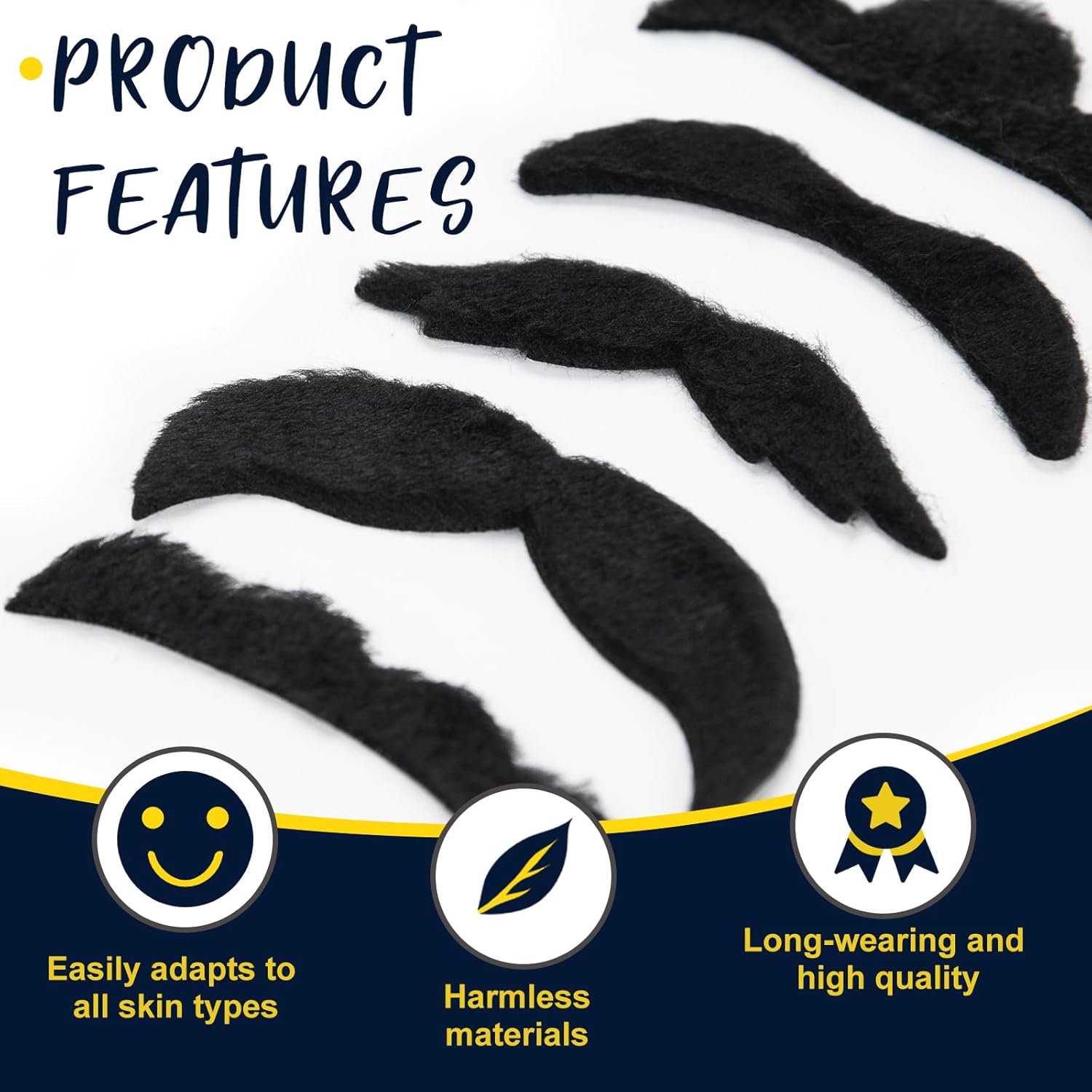 48 Piece Fake Mustaches Make for Halloween