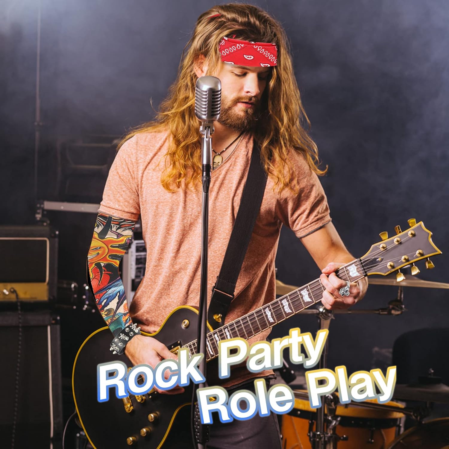 9-Piece Rockstar Punk Accessories Set for Men