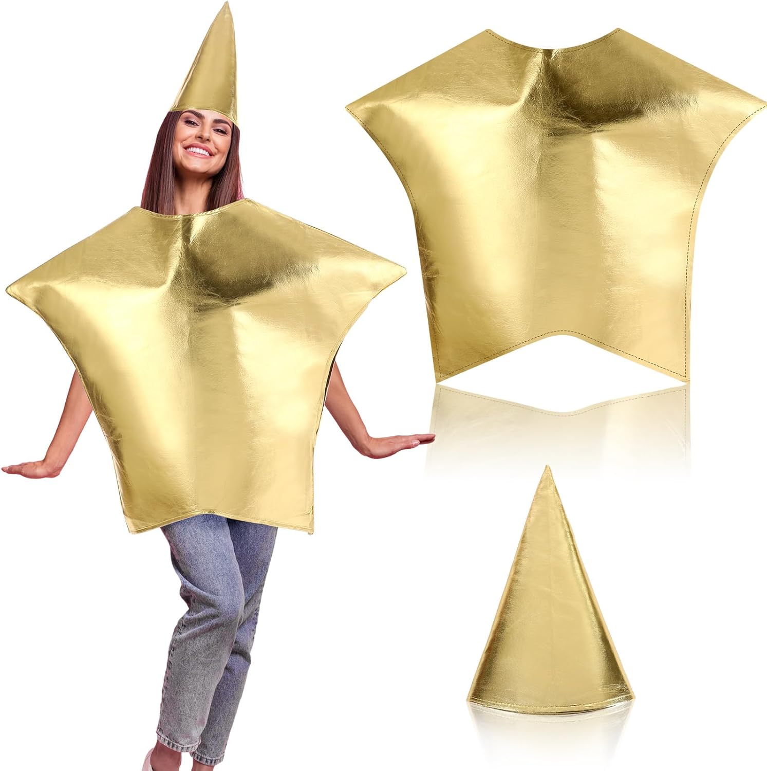 Jenaai Gold Star Nativity Costume for Women Adults