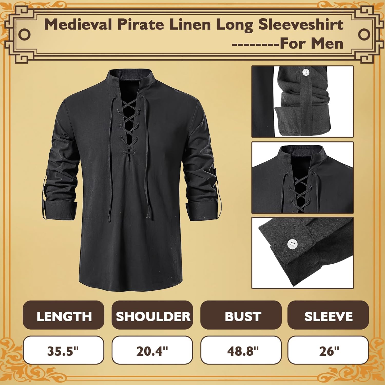Mens Medieval Pirate Set Armor Reconstruction