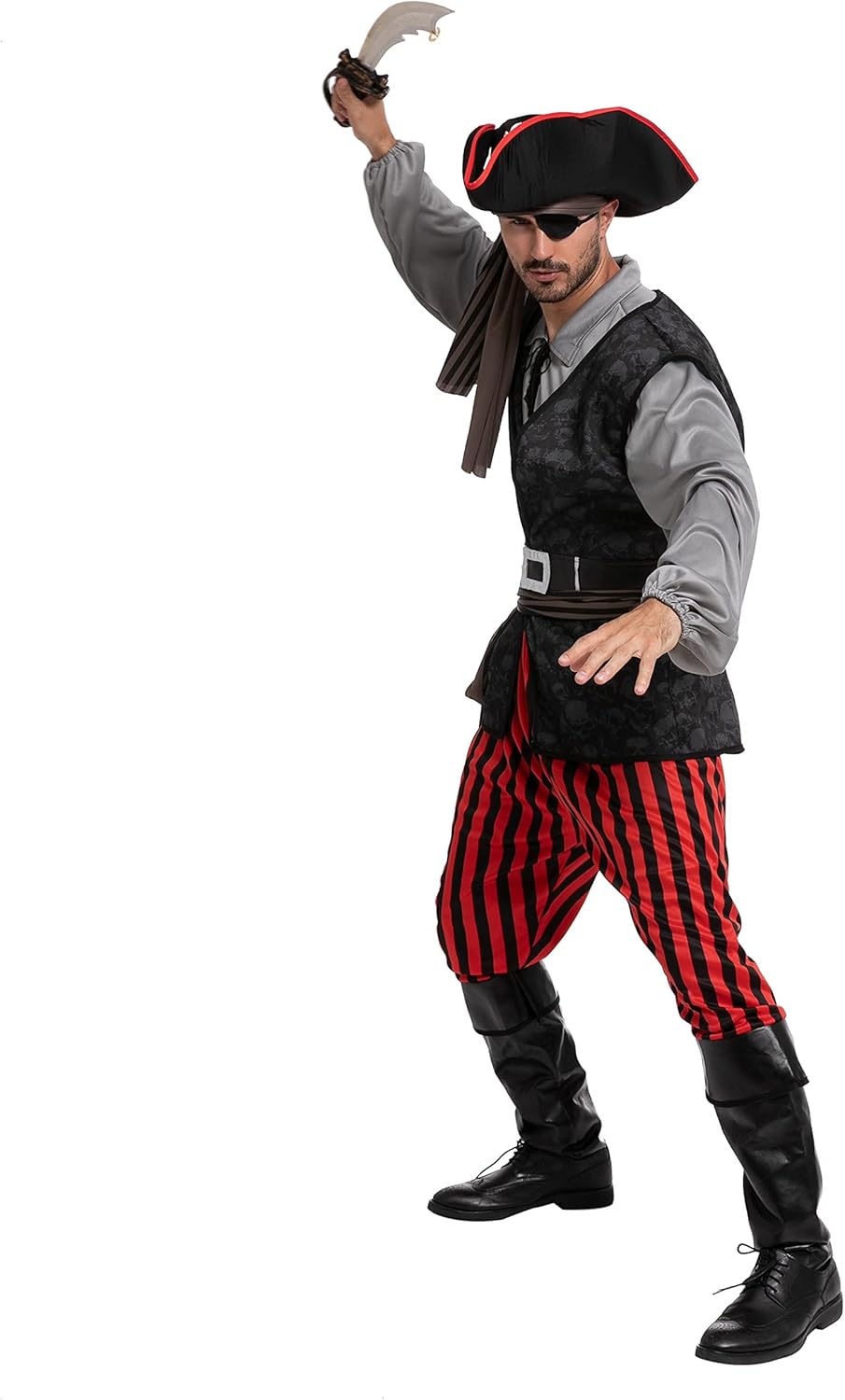 Spooktacular Men Pirate Costume Set Adult Role-played Adventure