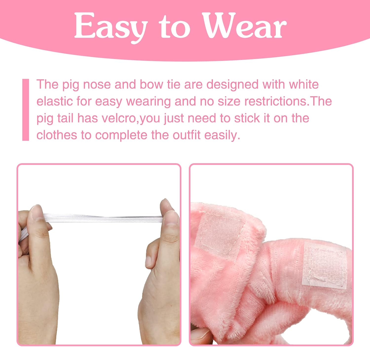 Bvrbaory Pink Pig Costume Set Perfect for Kids Halloween Party