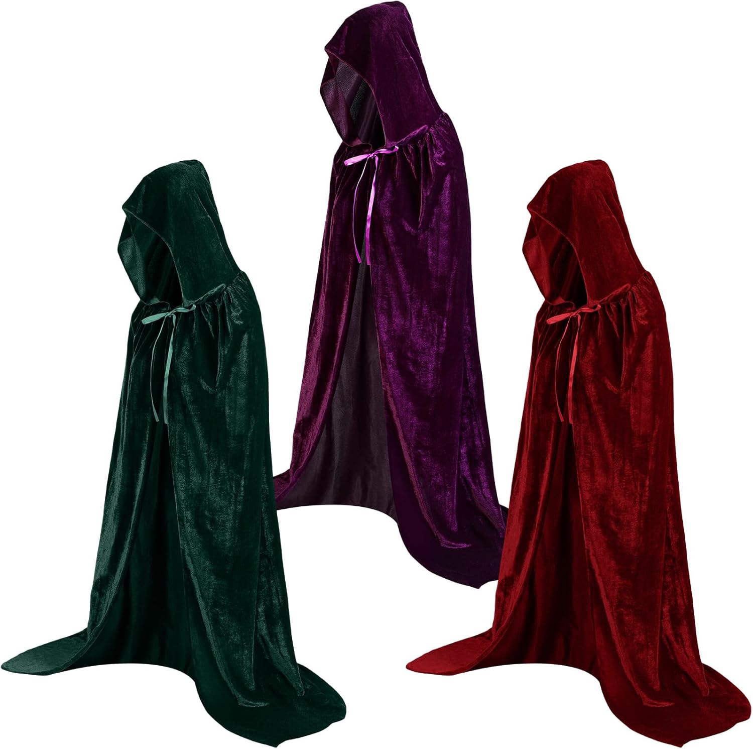 3-Piece Halloween Witch Sisters Robes for Women