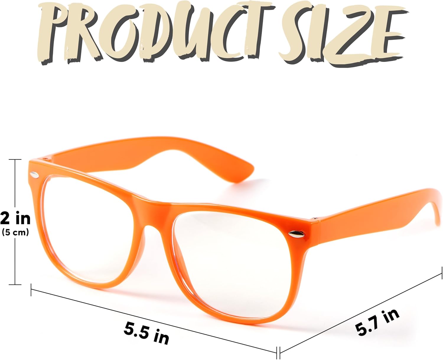 Spooktacular Creations - Retro Orange Nerd Glasses