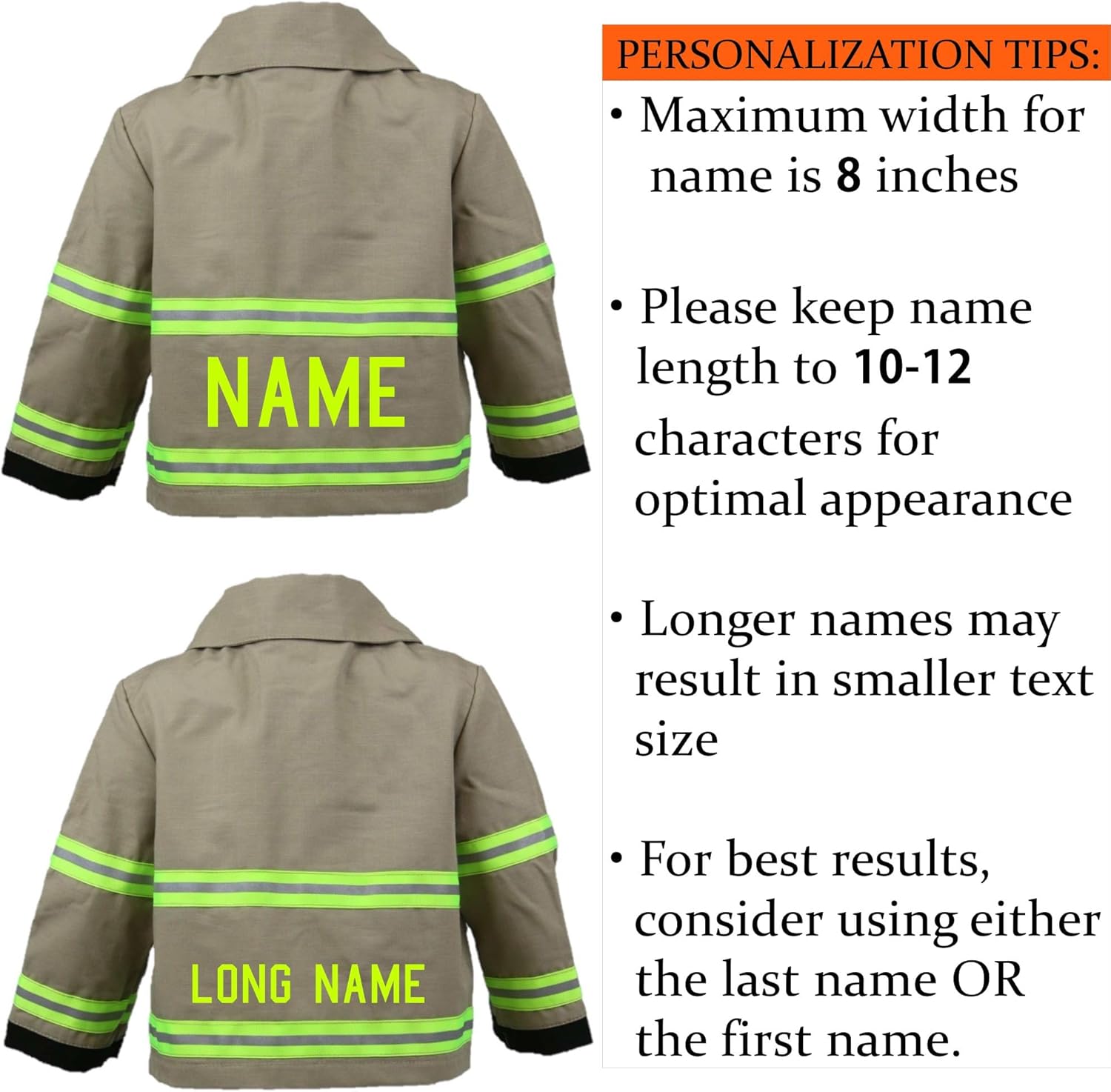 Firefighter Personalized Tan Baby Jacket