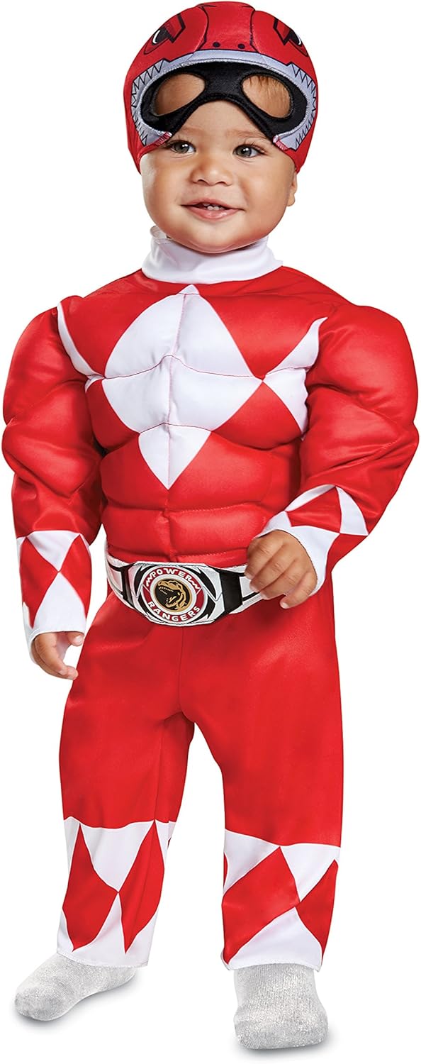 Disguise Red Ranger Infant Muscle Child Costume 12-18 Months
