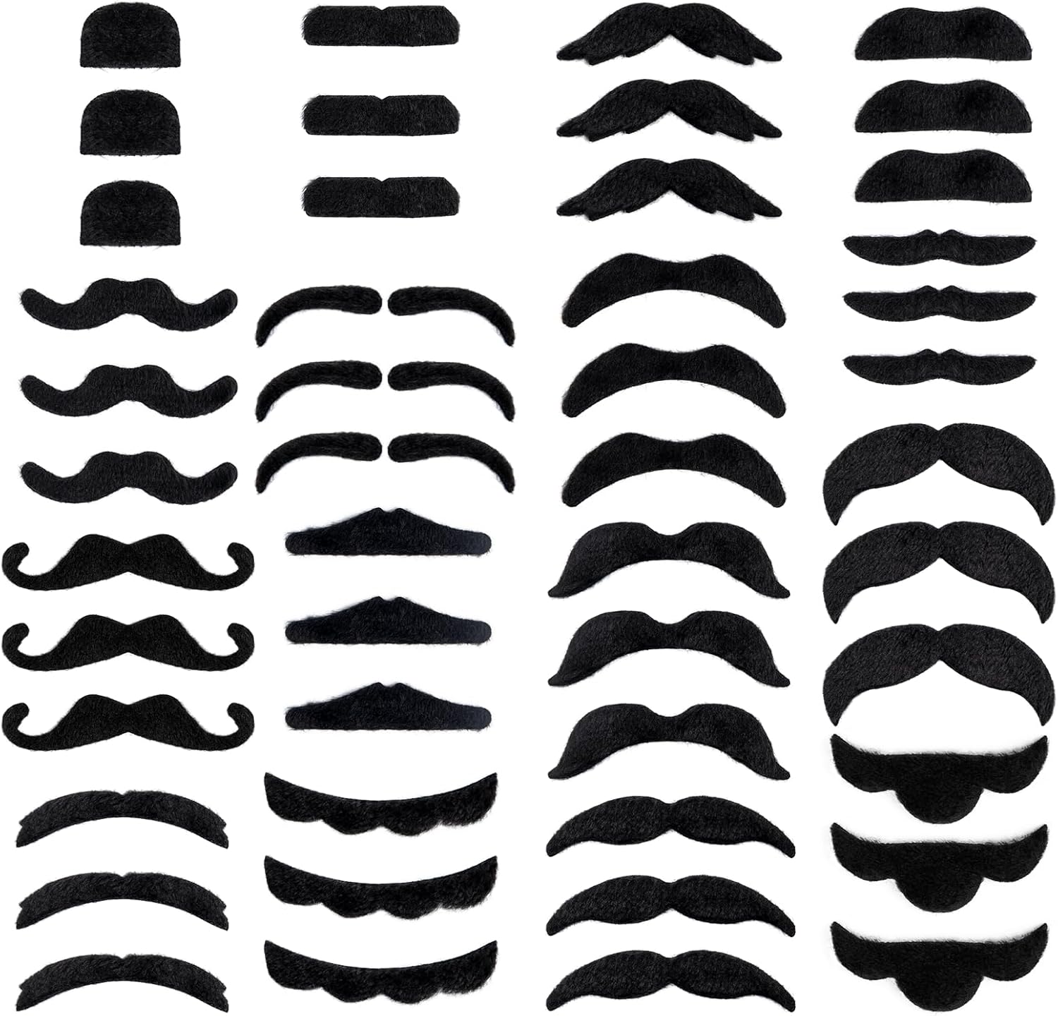 48 Piece Fake Mustaches Make for Halloween
