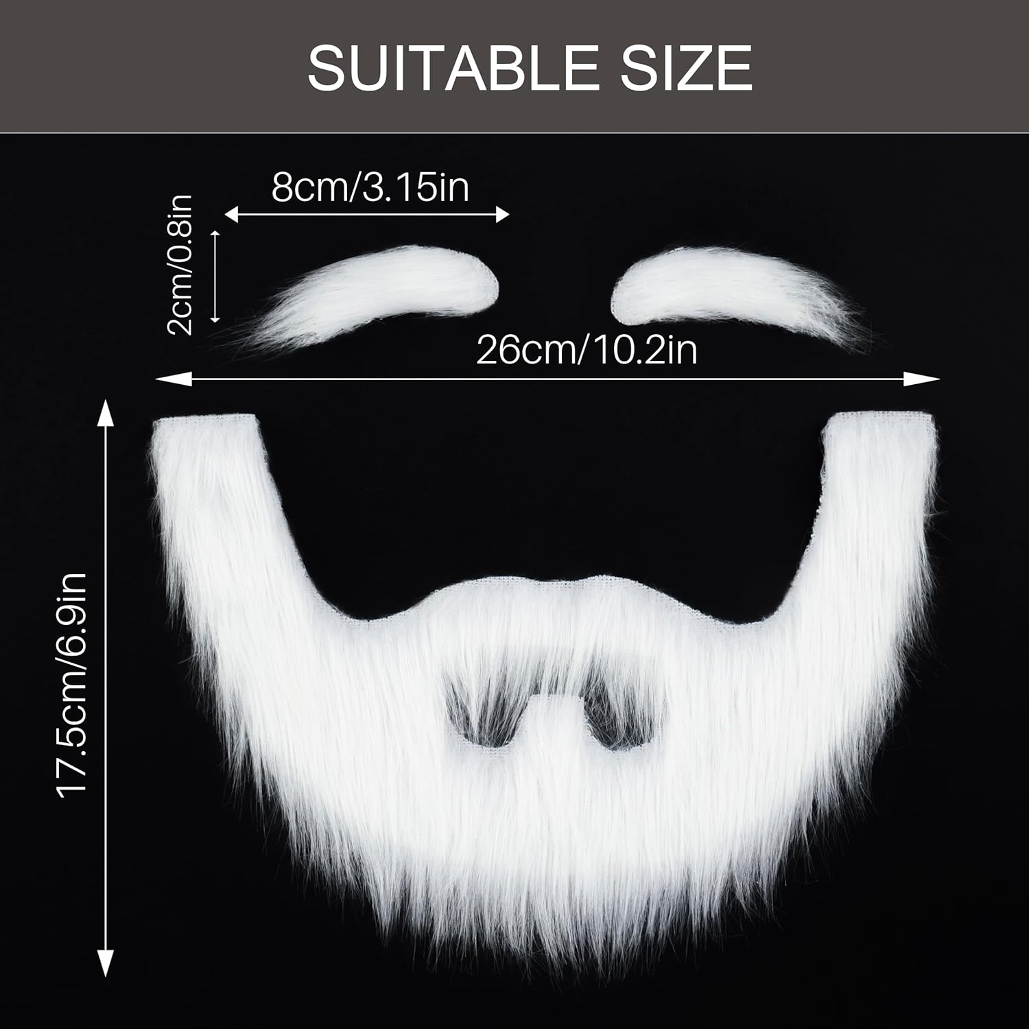 Yan Dream Fake Beard and Mustache Set for Halloween