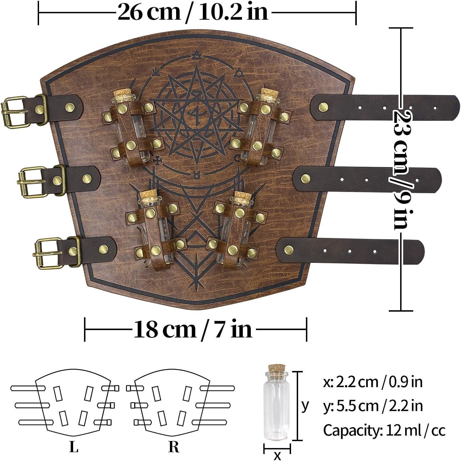 Medieval Alchemist Fascinating Design Embossed Bracers