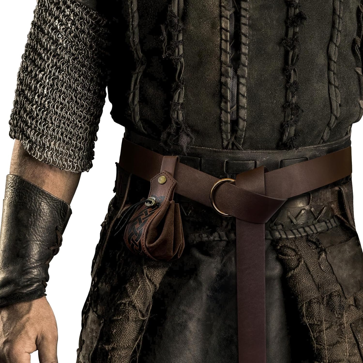 Medieval O-Ring Belt with Drawstring Pouch Retro_PROP