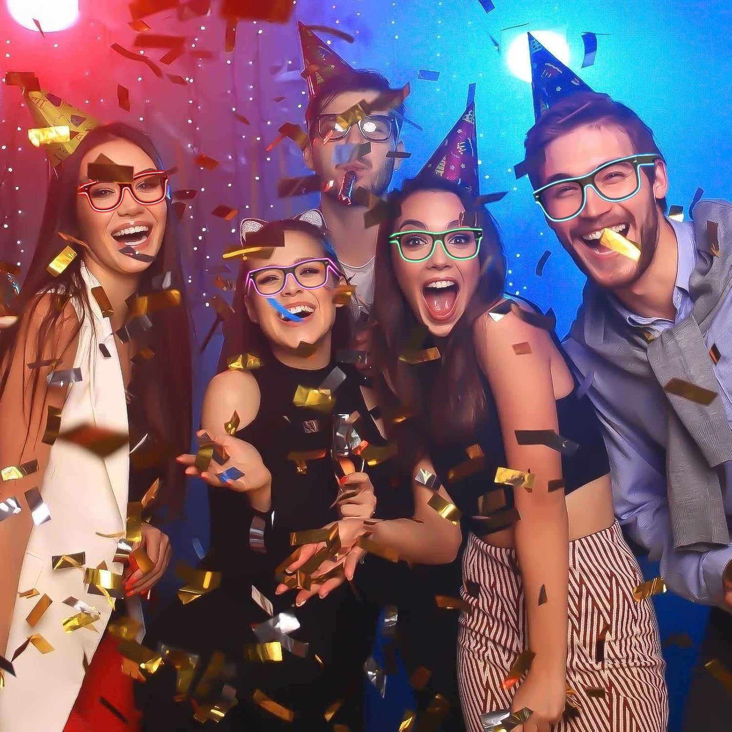 Aquat Light-up Neon Rave Glasses