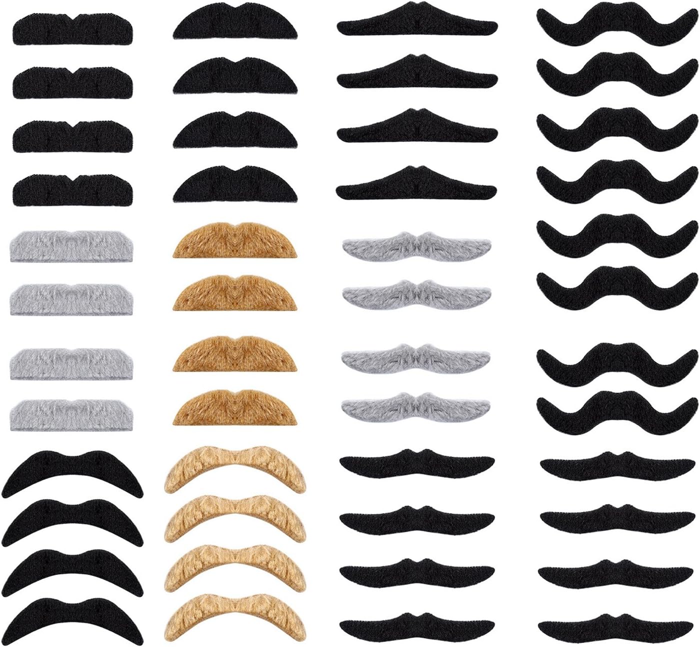Whaline Fake Mustaches 48 Piece Set