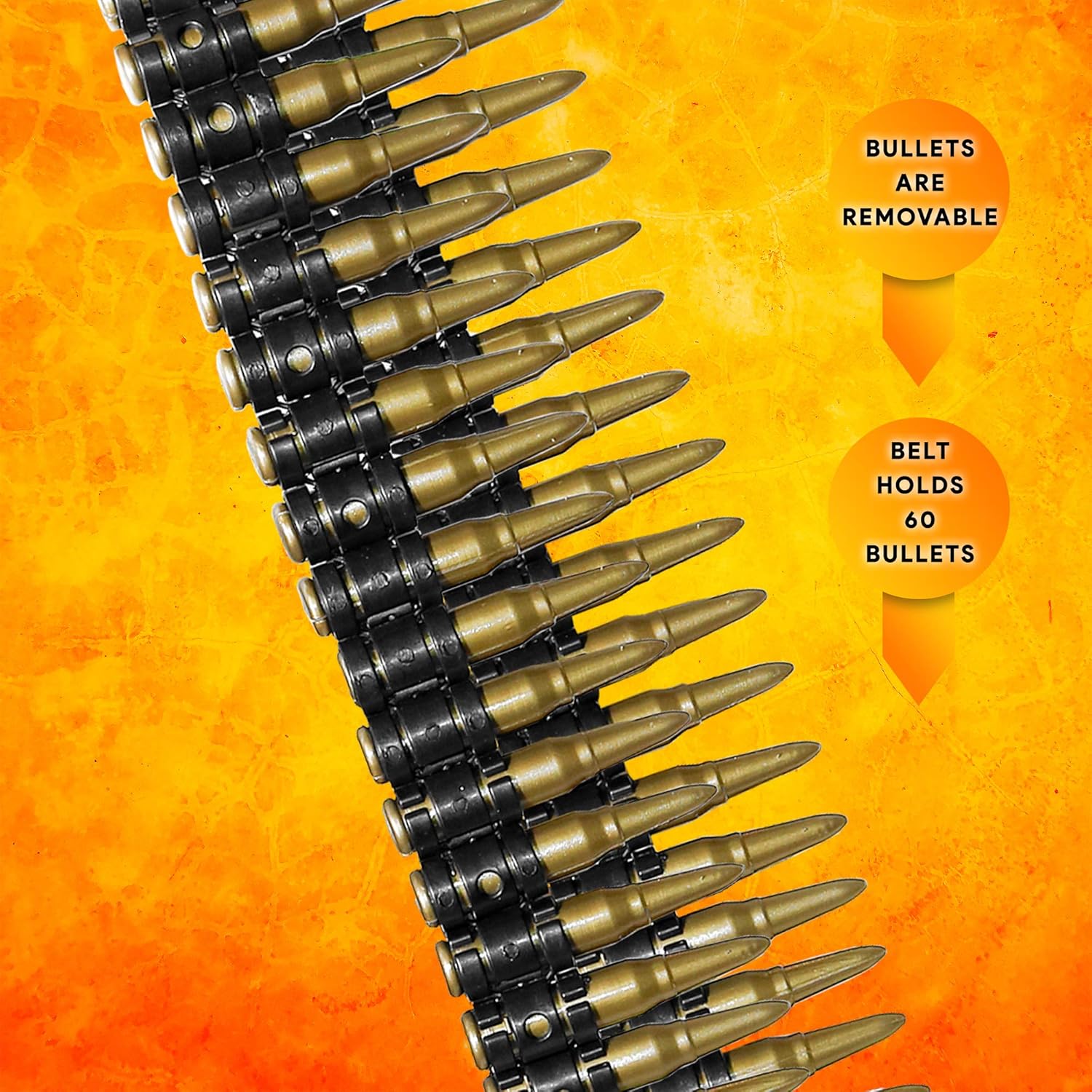 Fake Ammo Belt - Plastic Military Toy for Kids and Adults