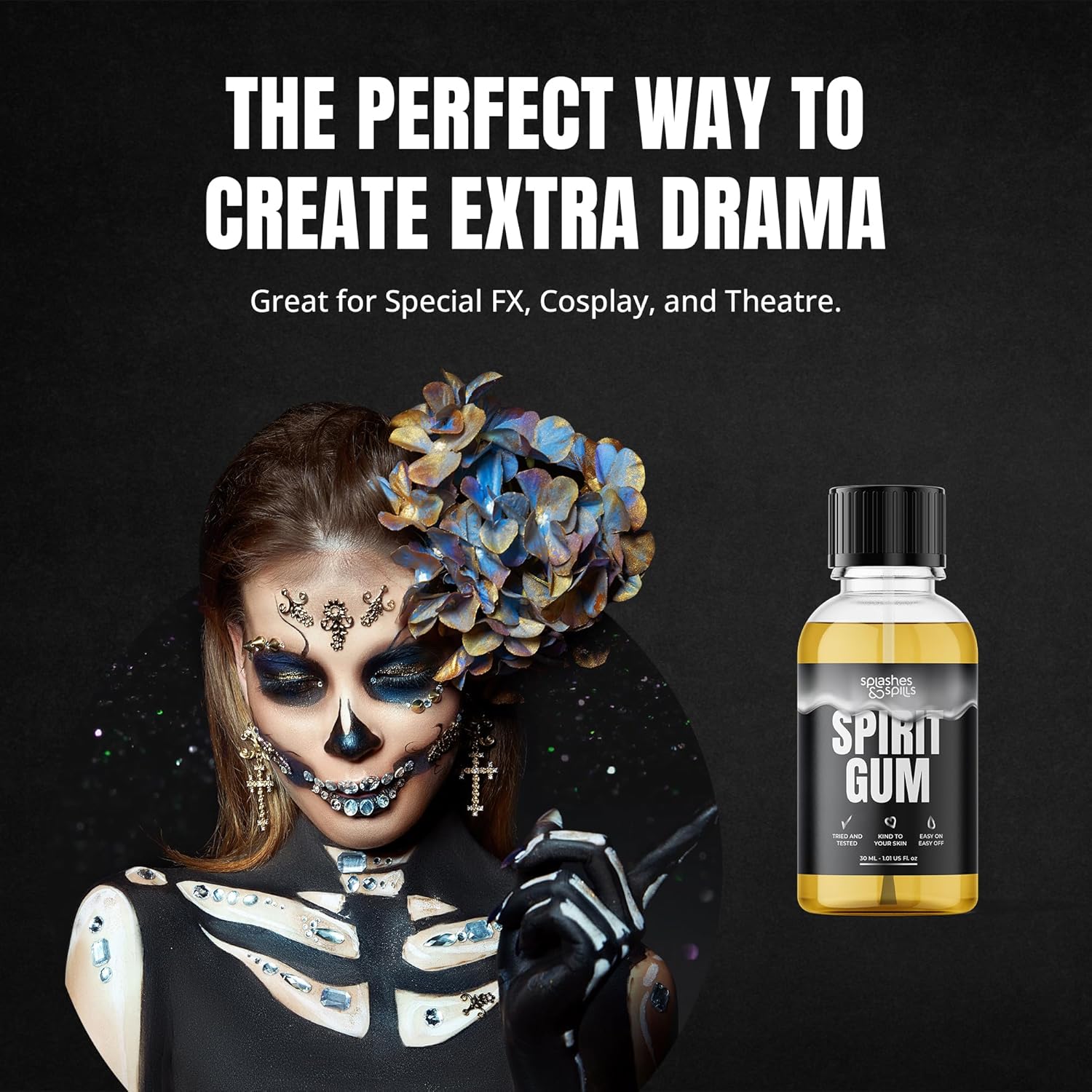 Professional Grade Spirit Gum Adhesive for Face