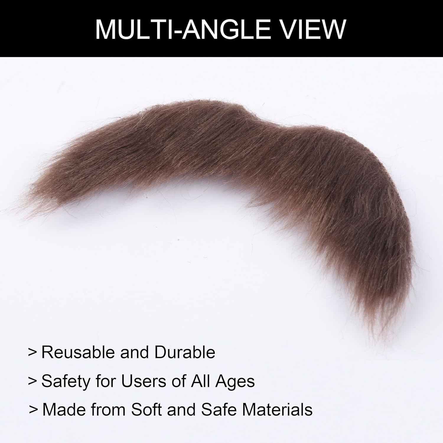 False Mustache Halloween Costume Self-Adhesive Fake Mustache for Men