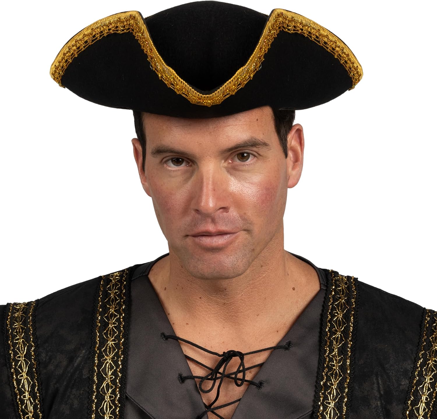 Spooktacular Black Pirate Hat Perfect for Halloween and Role-Play