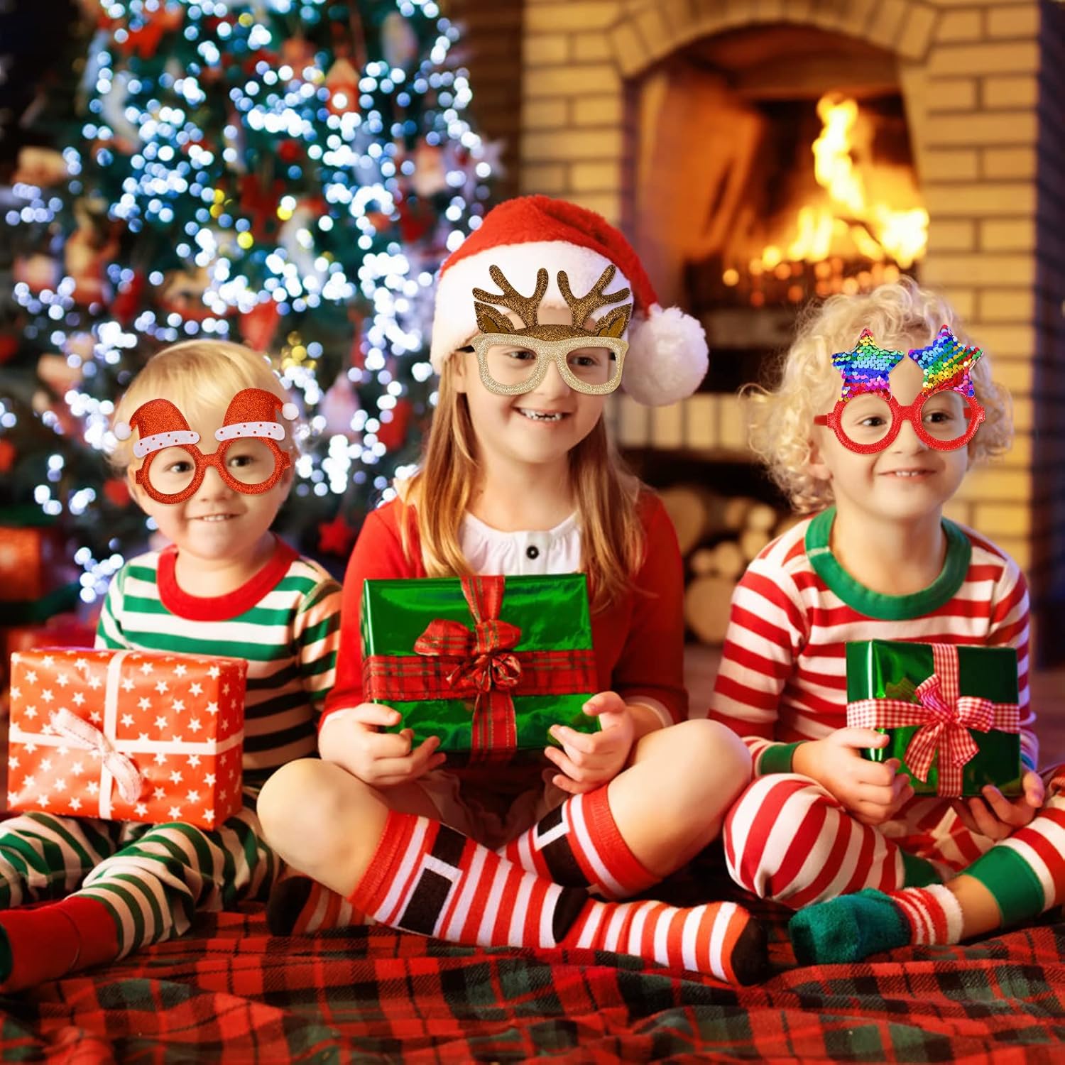 12-Piece Christmas Glasses Set