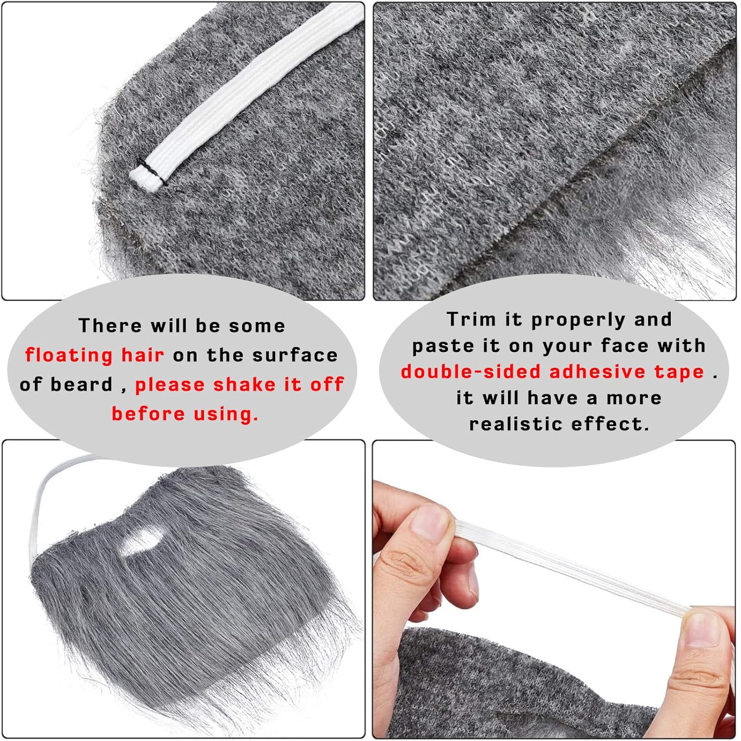 Premium High-Quality Fake Beards for Halloween More