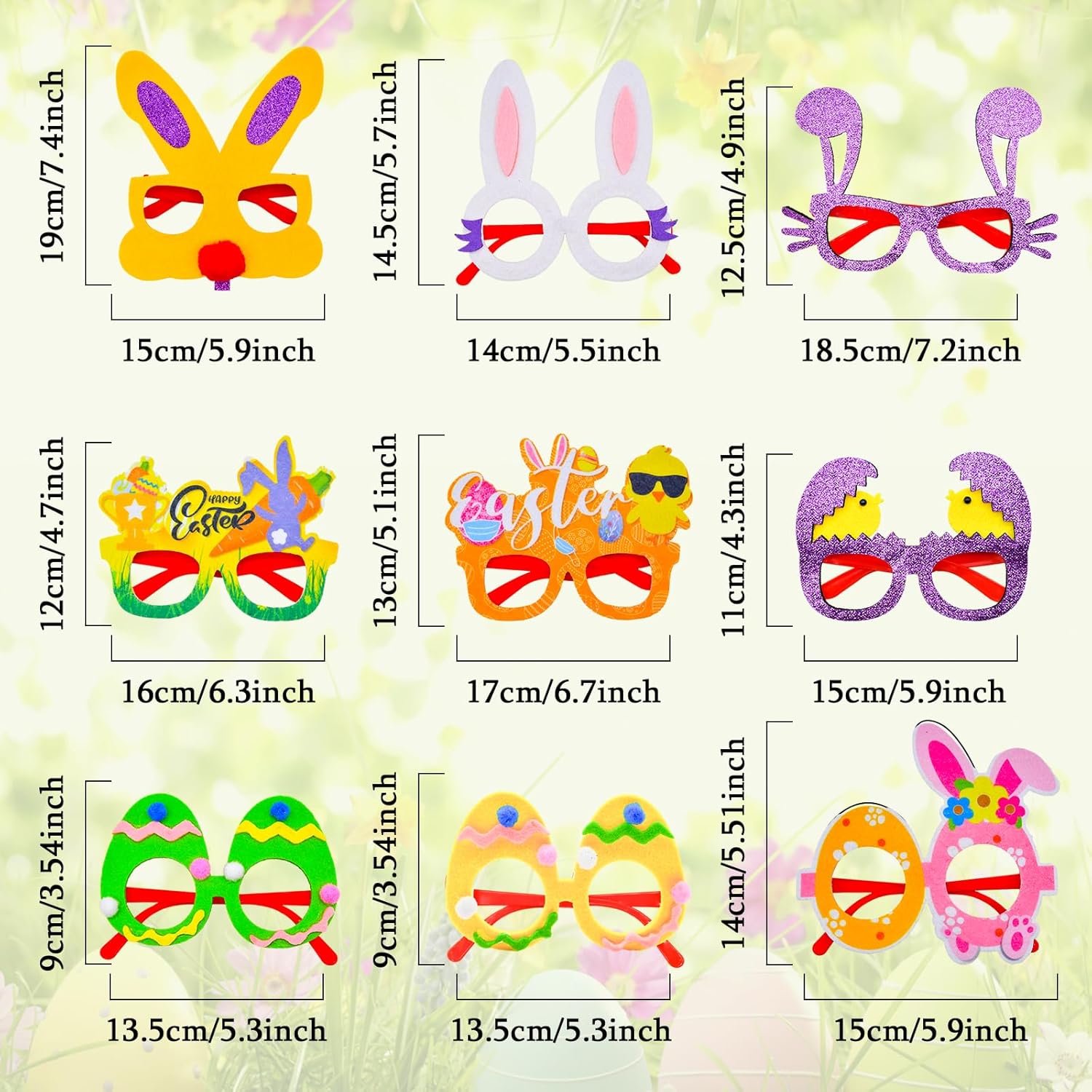 Sturdy Bunny and Egg Glasses for Kids and Adults