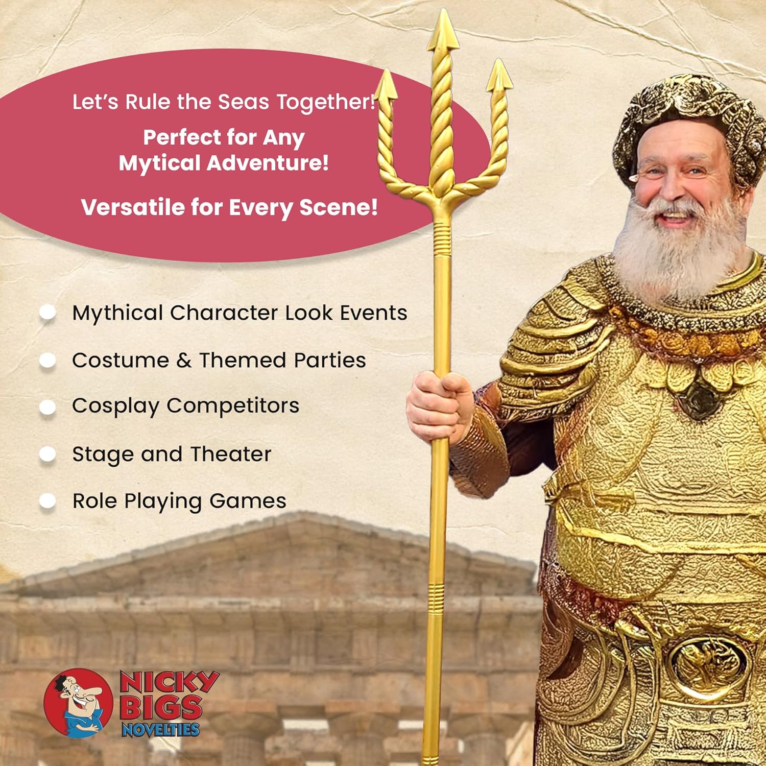 Nicky Bigs Novelties Adult Trident Staff Set King Neptune