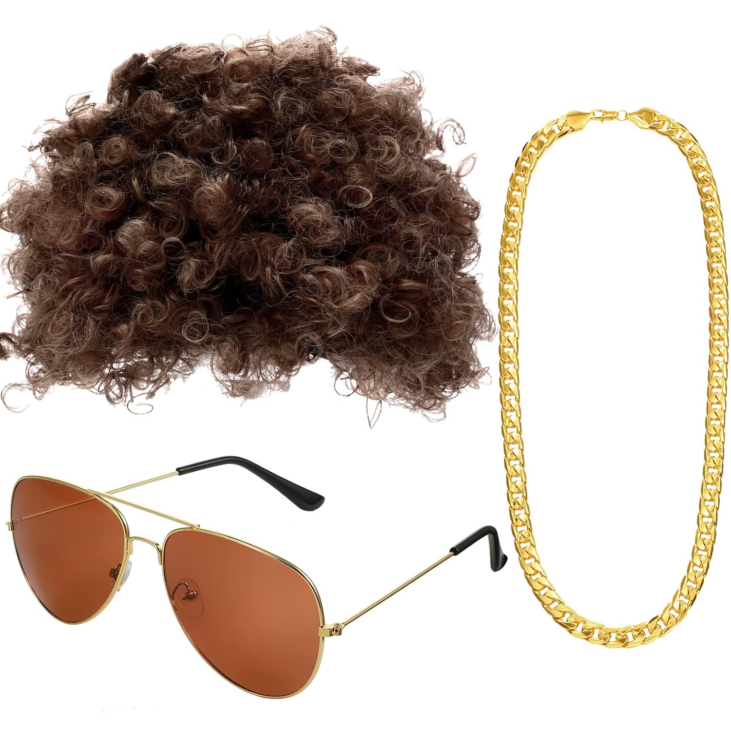 Genuine Retro 70s Hippie Disco Costume Set for Men