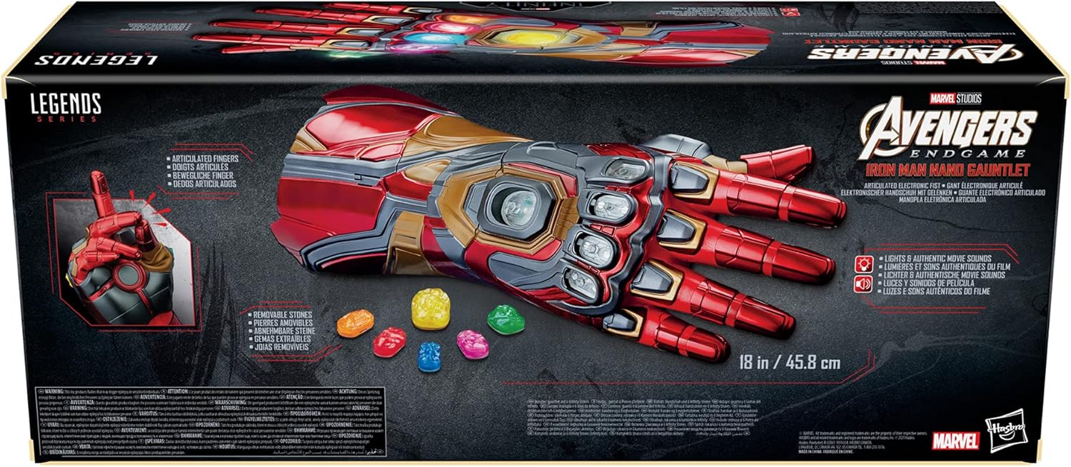 Iron Man Gauntlet Infinity Stones with Glowing Stones