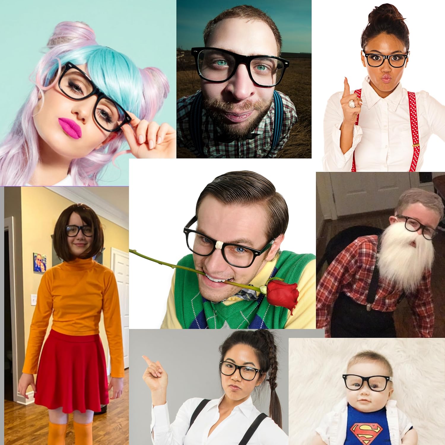 4Es Novelty Retro Costume Glasses for Kids Adults