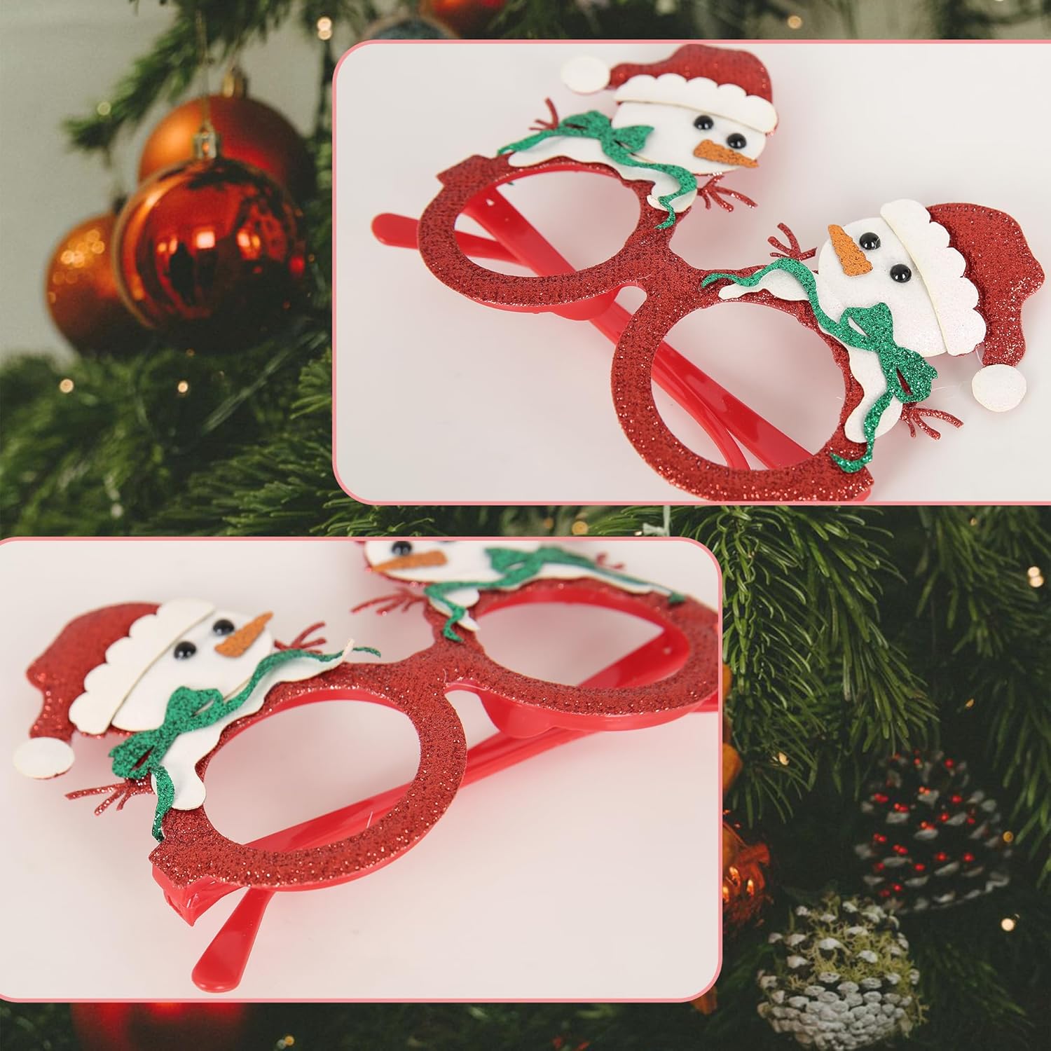 12-Piece Christmas Glasses for Party Gifts Perfect for Santa Friends