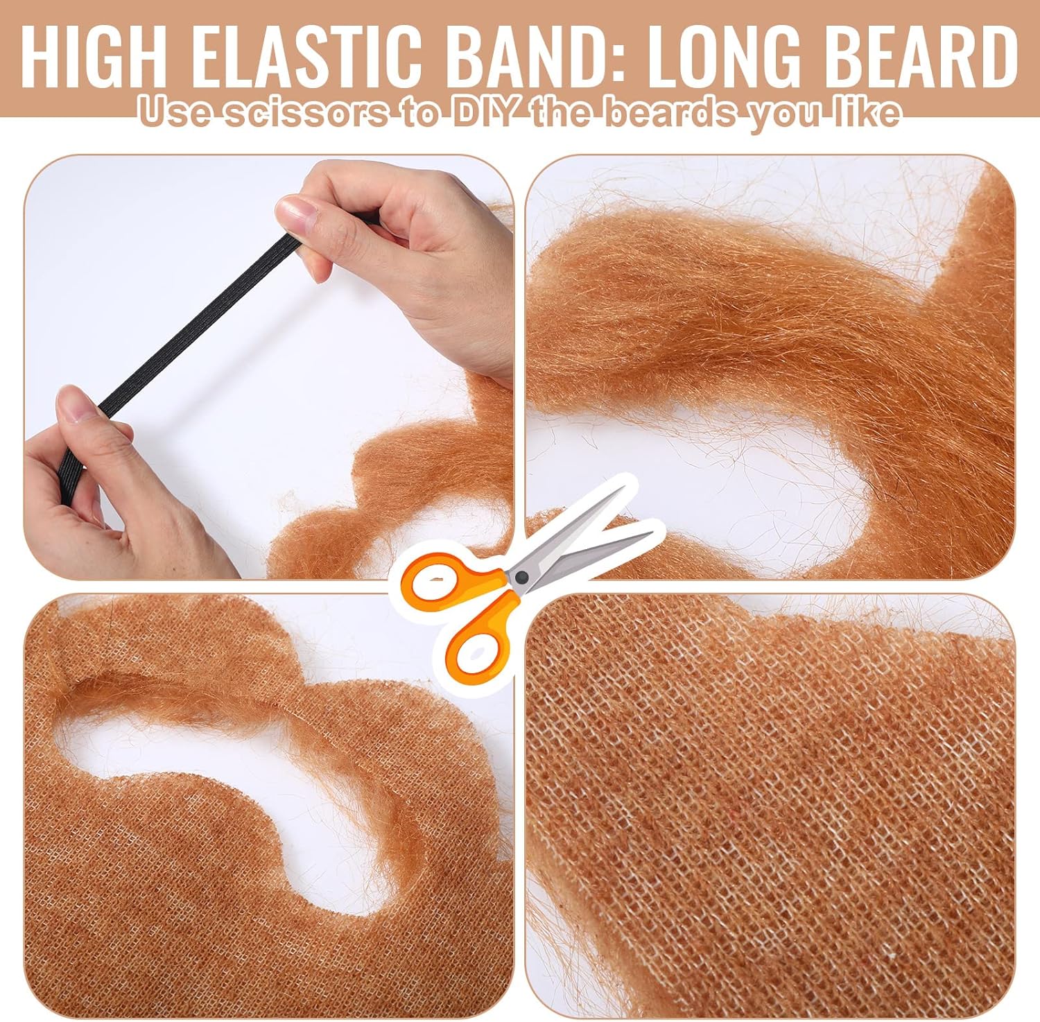 Premium High-Quality Fake Beards for Halloween More